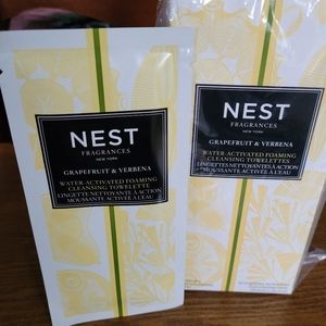 NEST Grapefruit and Verbena water Activated Foaming Cleansing Towelettes, NIP